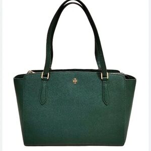 Tory Burch - emerson small top zip tote - jitney green
